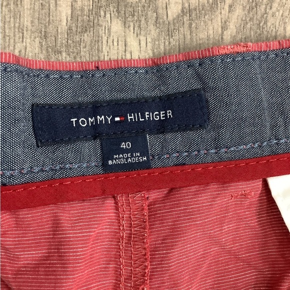 Men's Tommy Hilfiger 40 XL Khakis Chino Shorts Red Stretch Twill Classic Fit NWT - Picture 8 of 10